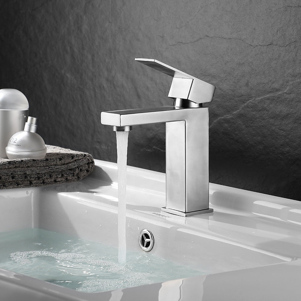 Design Deck Mounted Single Handle stainless steel Wash Basin Faucet For Bathroom B304L01