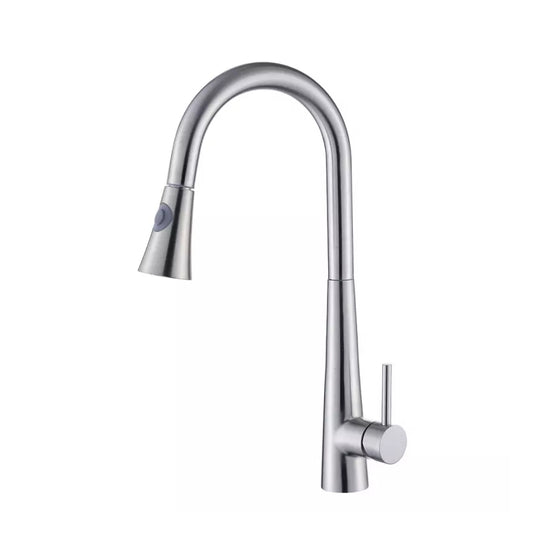 Stainless Steel 304 Kitchen Faucet Tap Hot And Cold Desk Mounted Single Handle Kitchen Sink Mixer Single Hole KF304S