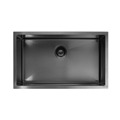 32 inch mamo black undermount kitchen single bowl sink U3218B