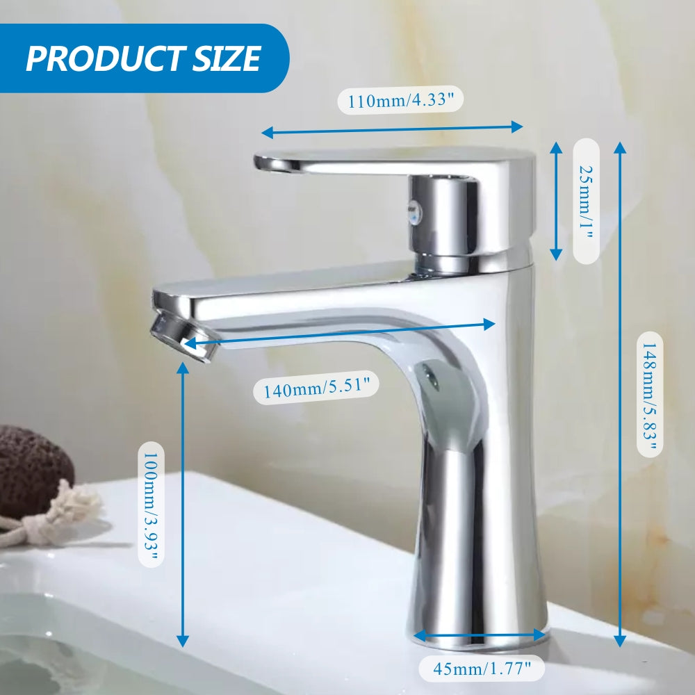 Water Basin Tap High Standard Chrome Sink Sanitary Bathroom Faucet stainless steel Wash Basin Mixer YX5045C