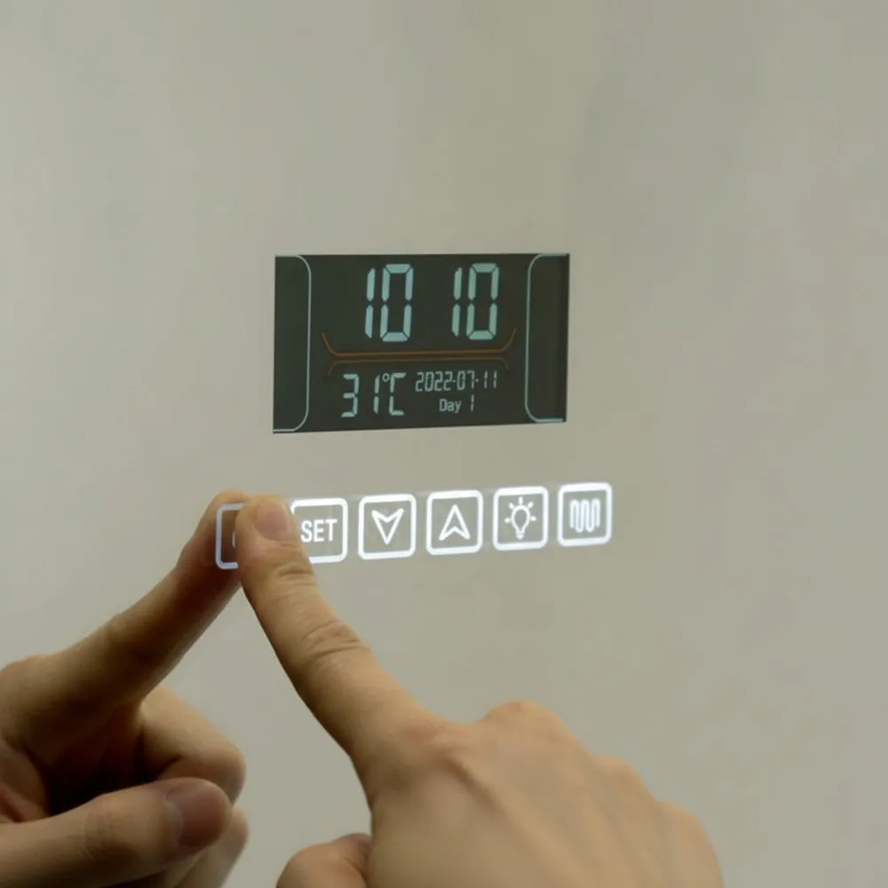 Frosted Glass Bluetooth Lead-Free Certified Mirror With 3 Colour Adjustable LED Lights