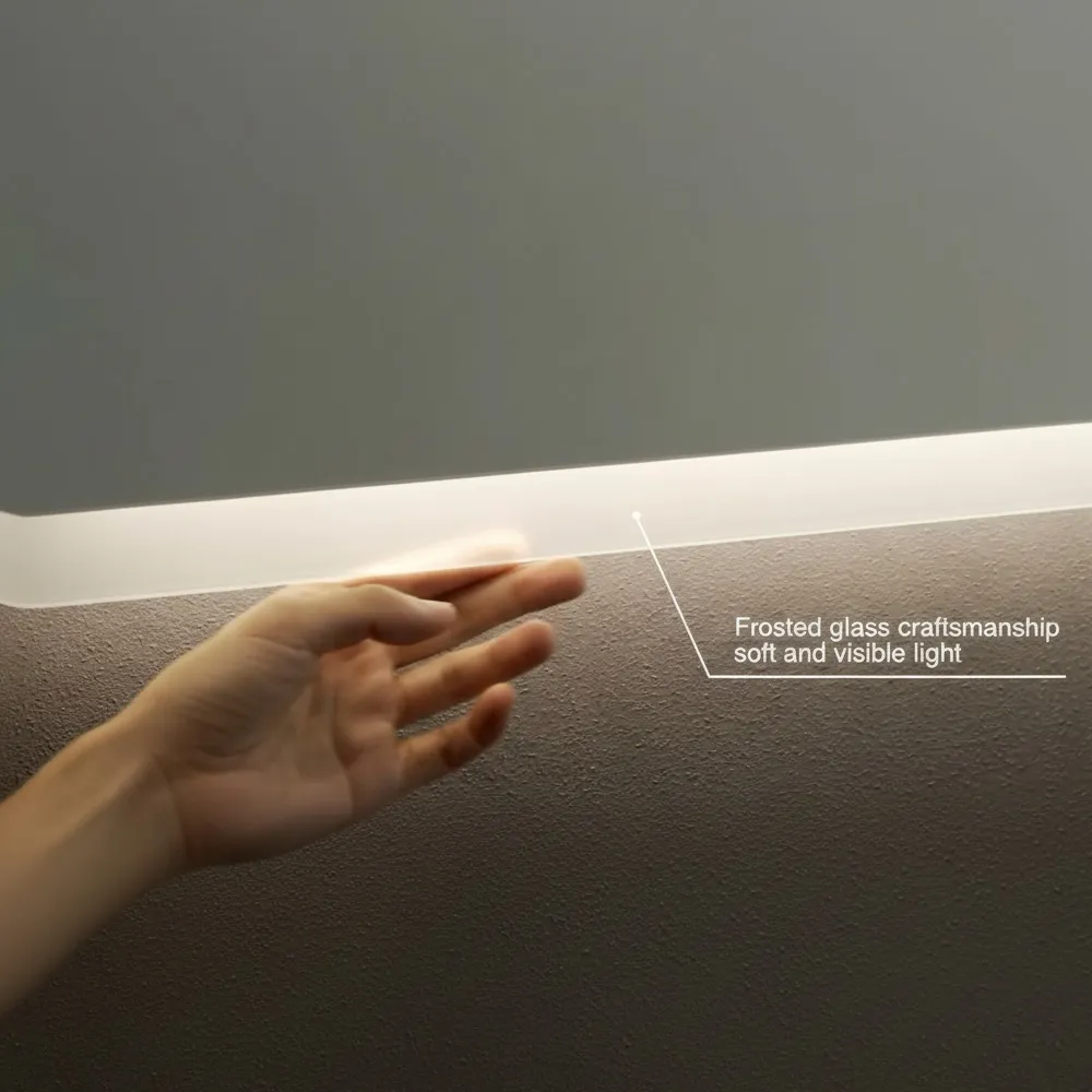Frosted Glass Bluetooth Lead-Free Certified Mirror With 3 Colour Adjustable LED Lights