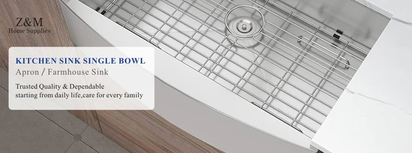 32-Inch Apron Farmhouse Kitchen Single Sink A3218 - Image 9