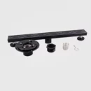 Black Linear Drain 24 inch + Black Base - ZM Home Supplies - Featured