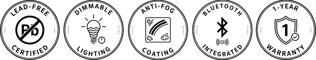 LED Mirror Badges - New