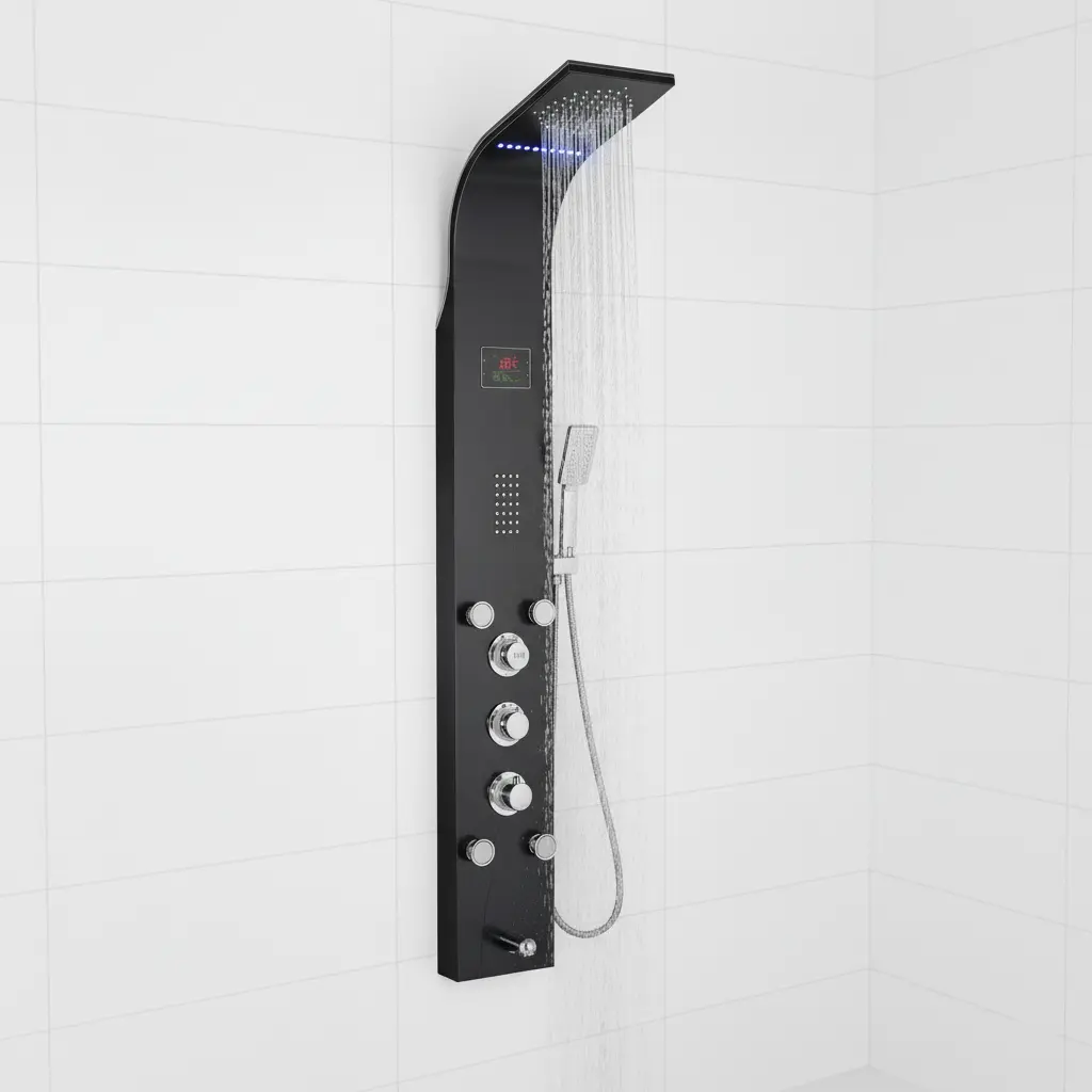 Luxury Shower Panel Tower Stainless Steel with LCD Screen ZM-26 - ZM Home Supplies - Featured