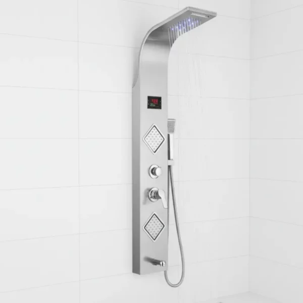Luxury Shower Panel Tower Stainless Steel with LCD Screen ZM6215 - ZM Home Supplies - Featured New