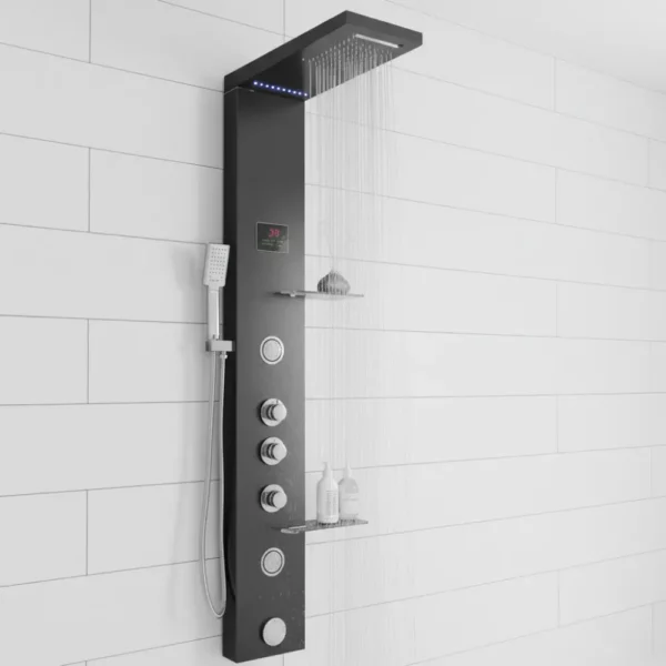 Luxury Shower Panel Tower Stainless Steel with LCD Screen ZM8041 - ZM Home Supplies - Featured New