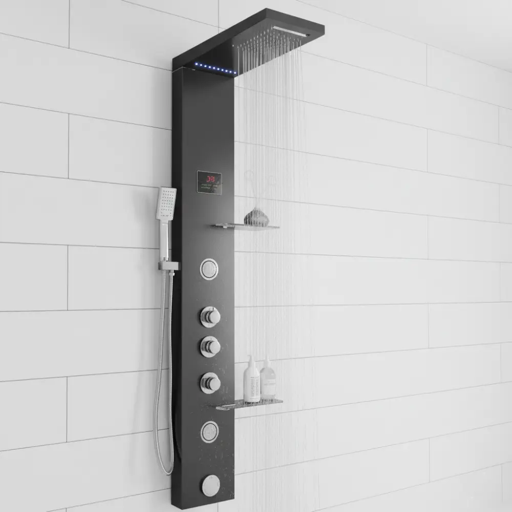 Luxury Shower Panel Tower Stainless Steel with LCD Screen ZM8041 - ZM Home Supplies - Featured New