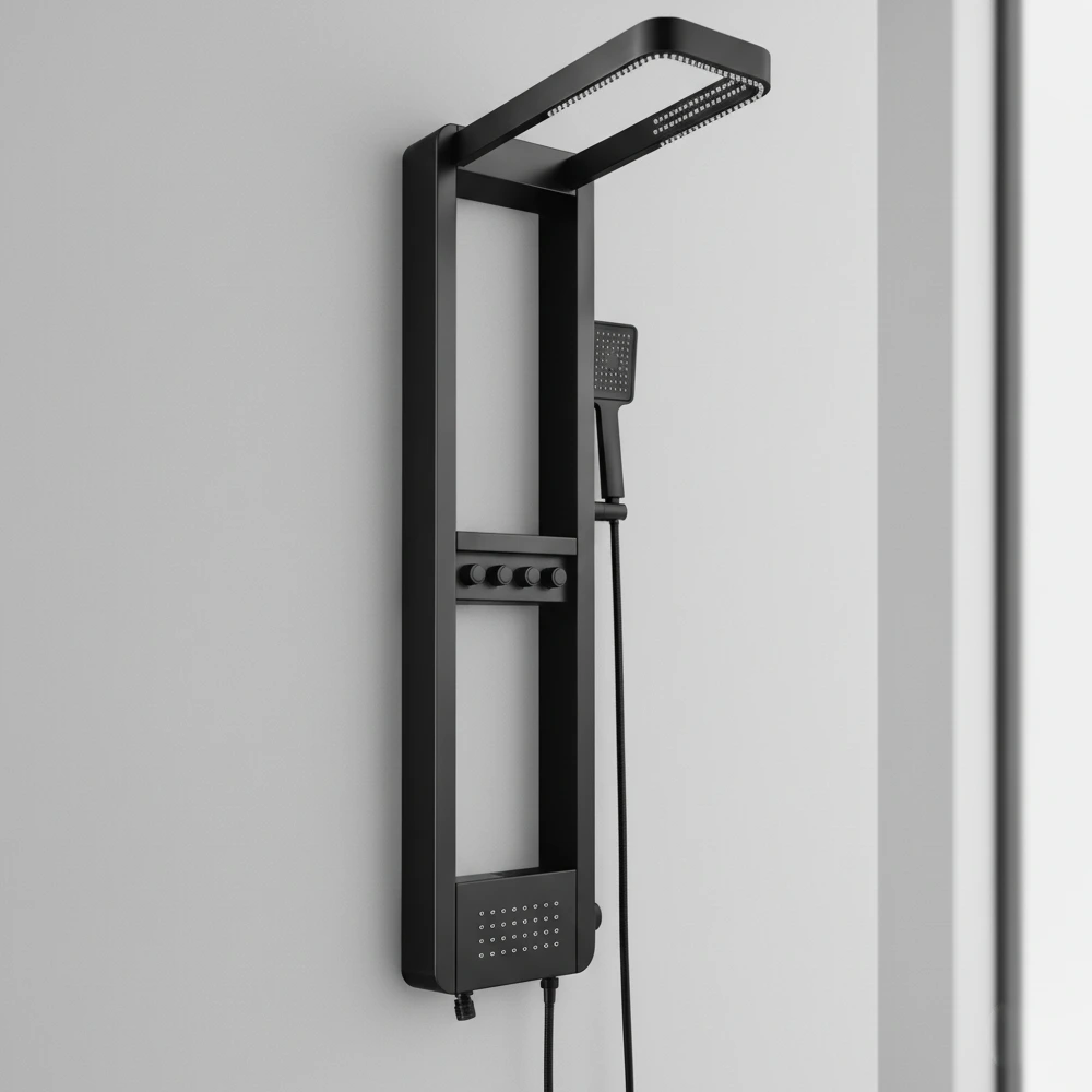 Luxury Shower Panel with U-Shape Head MattBlack(NEW) - ZM Home Supplies