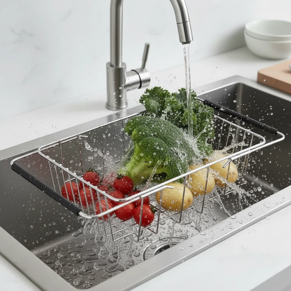 Stainless Steel Colander - Silver - ZM Home Supplies - Lifestyle