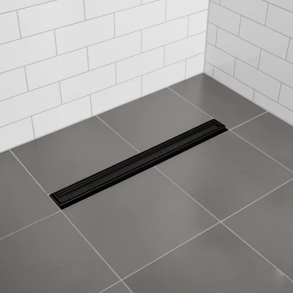 T - Linear Drain 24 inch + Black Base - ZM Home Supplies