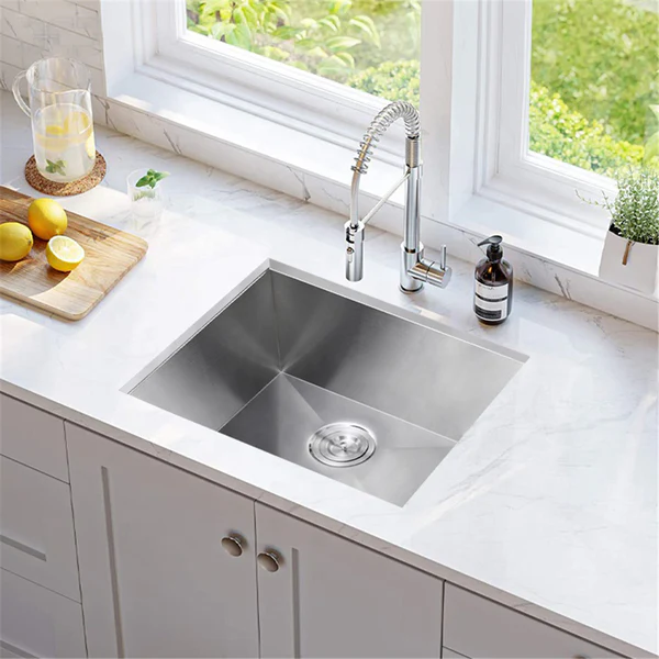 24 Inch Handmade Undermount Kitchen Single Sink - Image 3