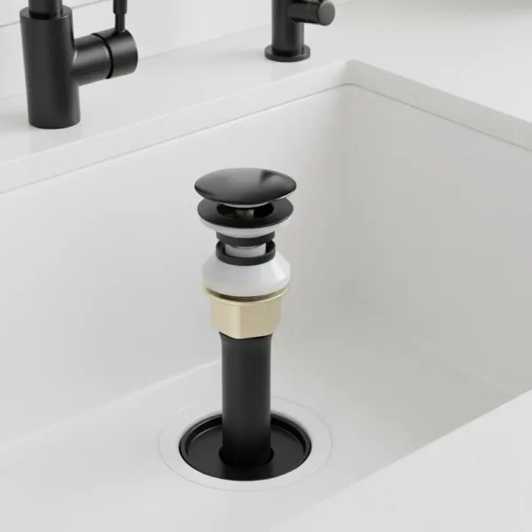 Vanity Pop-Up Drain Stainless Steel 304 Black Popup-S - Featured